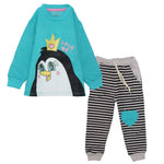 Penguin Queen Long-Sleeved Fleeced Pajama - Ourkids - JOKY