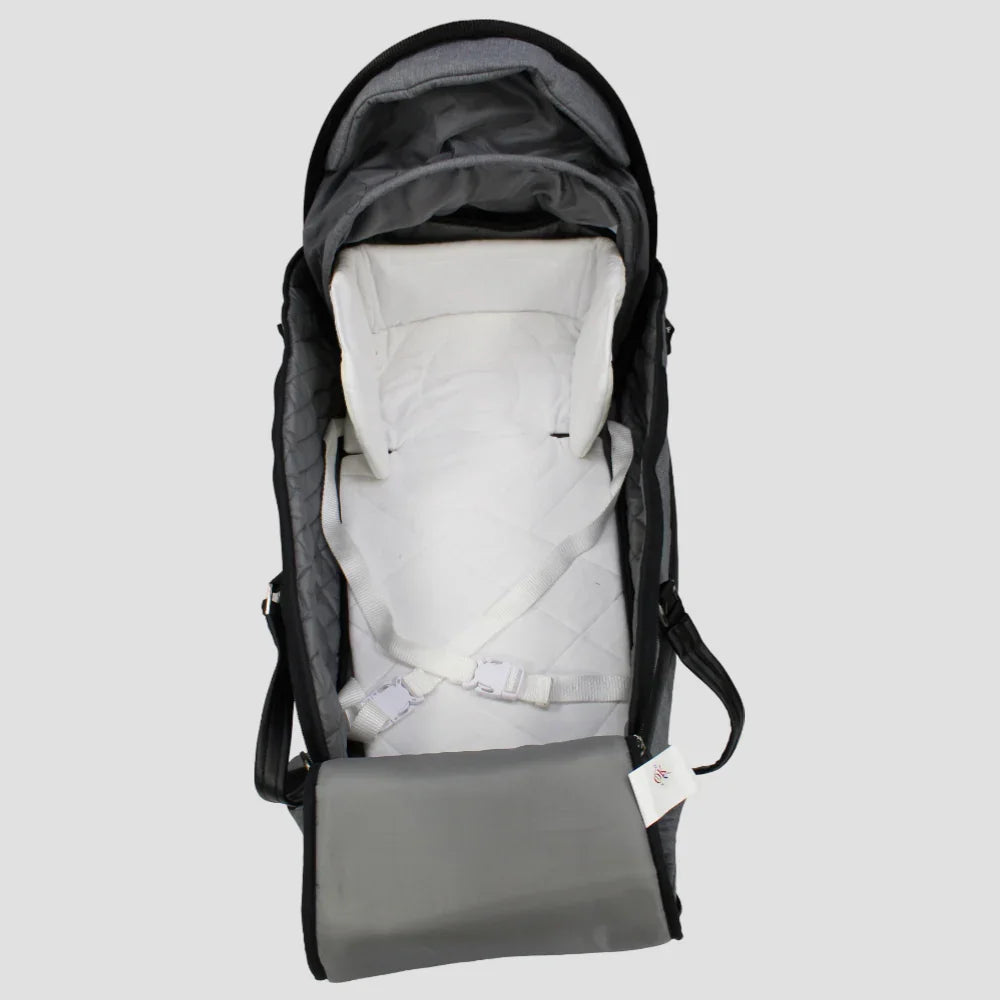 Buy Petit Bebe Premium Carry Cot Grey Black by Petit Bebe from Ourkids