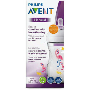 Philips Avent Natural Feeding Bottle Flamingo, 260ml - Ourkids - Philips Avent