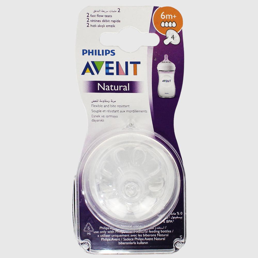 Philips Avent Natural Teats Fast Flow 6m+, 2 Pieces - Ourkids - Philips Avent