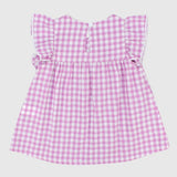 Pink Checkered Sleeveless Dress - Ourkids - Pompelo