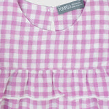 Pink Checkered Sleeveless Dress - Ourkids - Pompelo