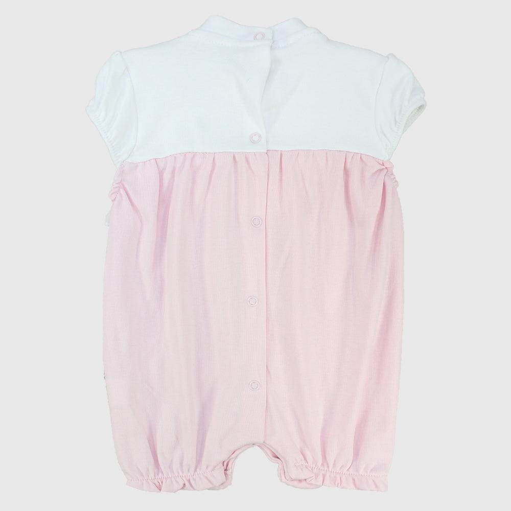 Pink Flower Short-Sleeved Romper - Ourkids - Bumber