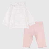 Pink Flowers Long-Sleeved Pajama - Ourkids - Junior