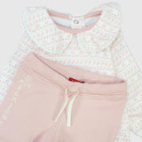 Pink Flowers Long-Sleeved Pajama - Ourkids - Junior