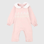 Pink Flowery Footless Onesie - Ourkids - Junior