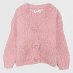 Pink Long-Sleeved Knit Jacket - Ourkids - Playmore