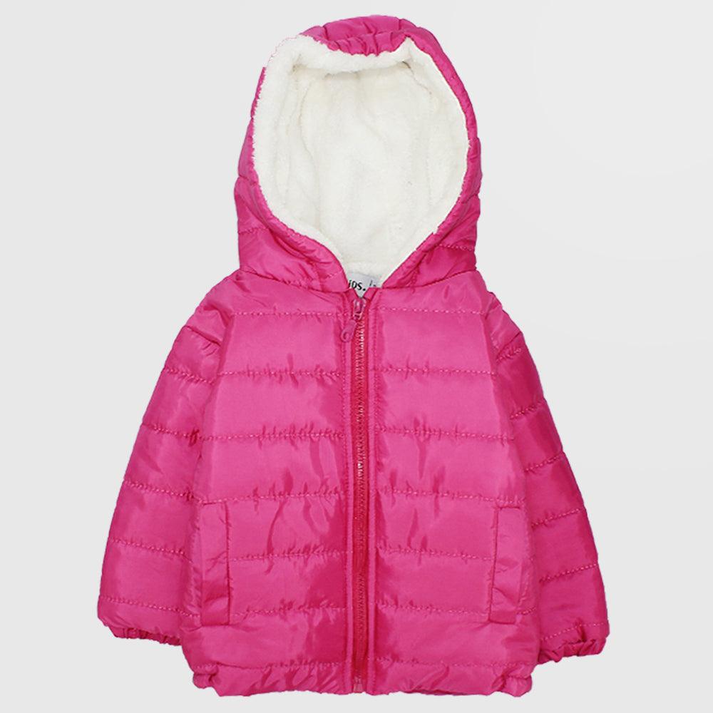 Pink Long-Sleeved Waterproof Hooded Jacket - Ourkids - Ourkids