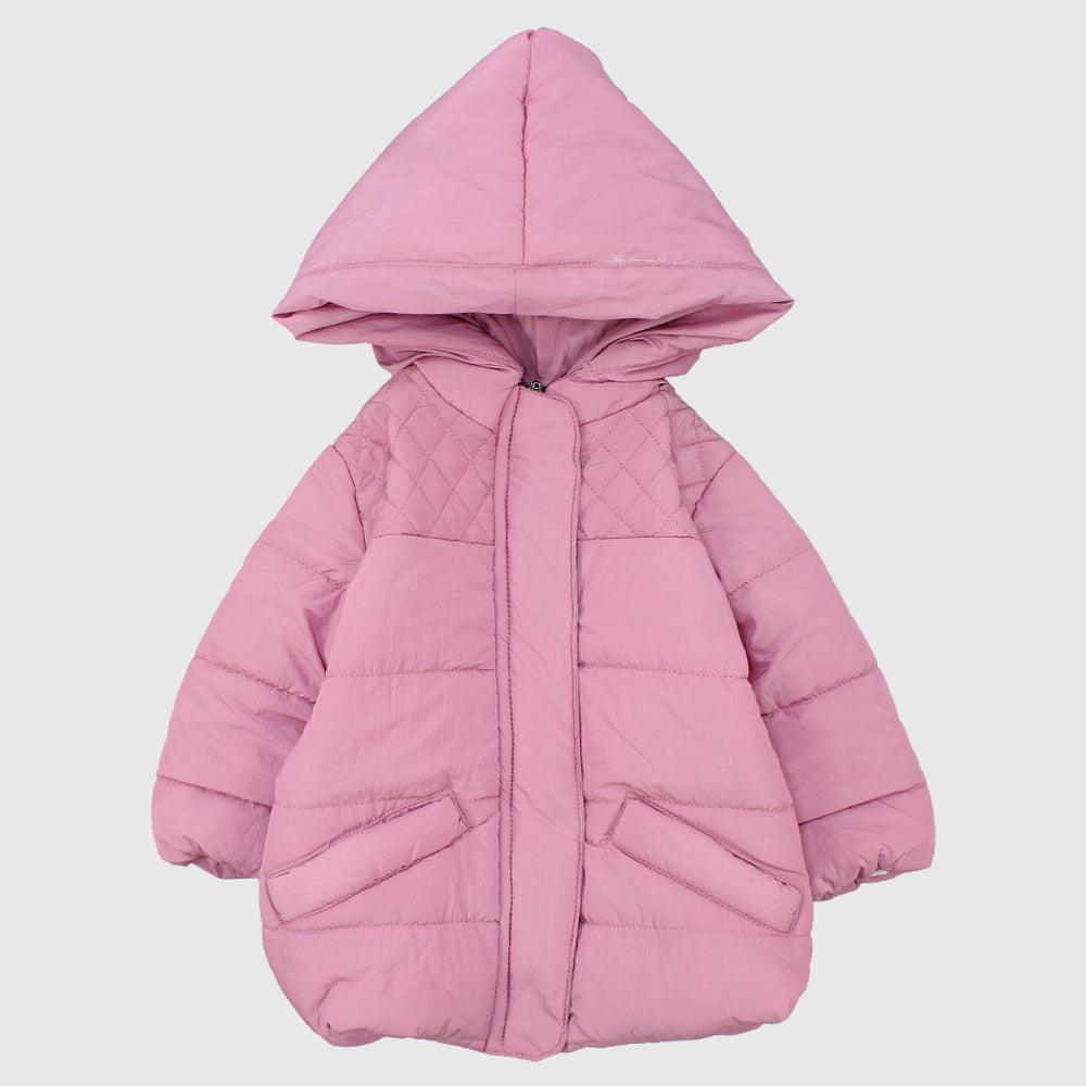 Pink Long-Sleeved Waterproof Hooded Jacket - Ourkids - Playmore