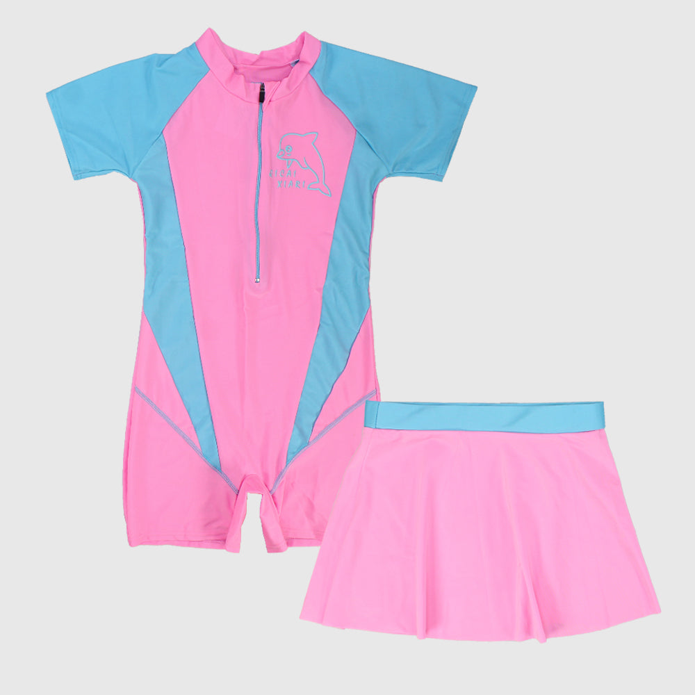 Pink Overall Swimsuit - Ourkids - Global