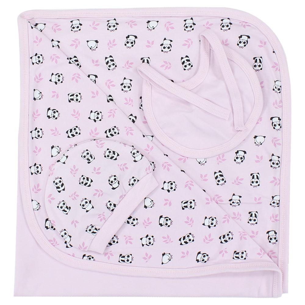 Pink Panda Baby Blanket - Ourkids - Lumex