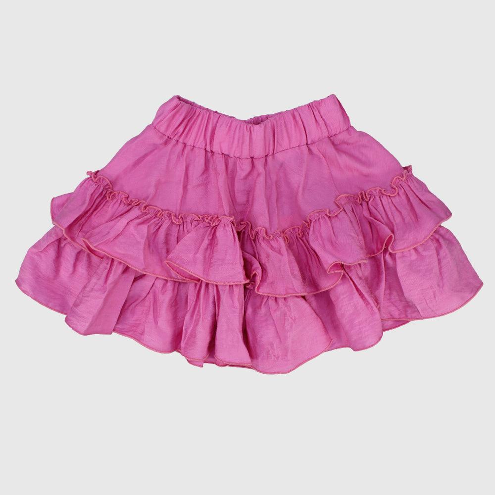 Pink Ruffled Mini Skirt - Ourkids - Pompelo