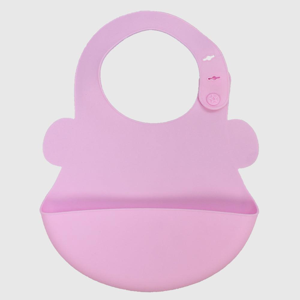 Pink Silicone Bib - Ourkids - Bella Bambino