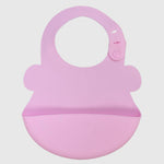 Pink Silicone Bib - Ourkids - Bella Bambino