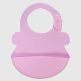 Pink Silicone Bib - Ourkids - Bella Bambino