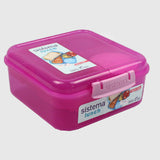 PINK SISTEMA 1.25L BENTO CUBE WITH YOGURT POT FOOD STORAGE - Ourkids - Sistema