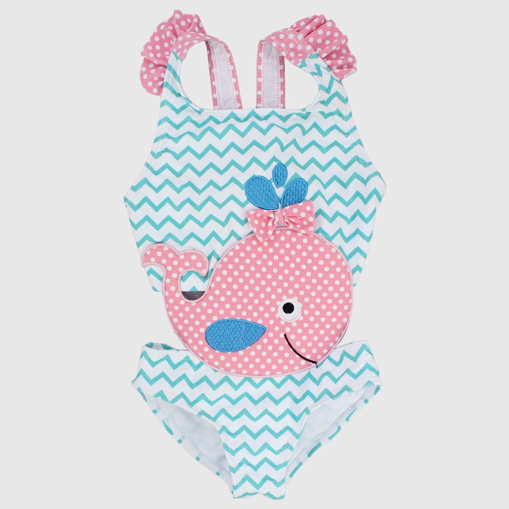 Pink Whale Swim Suit - Ourkids - Mini Me