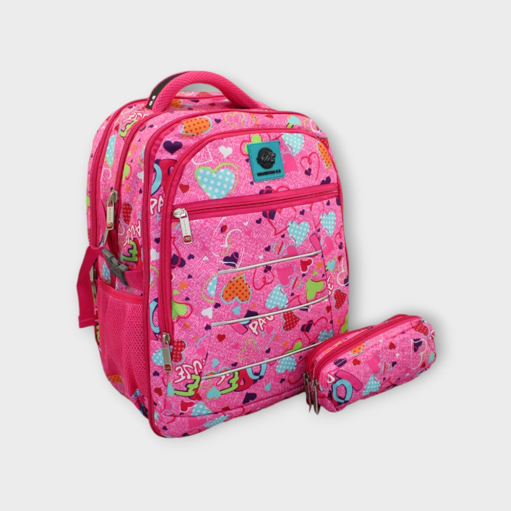 Pinkish 20 Inches School Set - Ourkids - Golden Bag