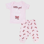 Pinkish Bow Ties Short-Sleeved Pajama - Ourkids - JOKY