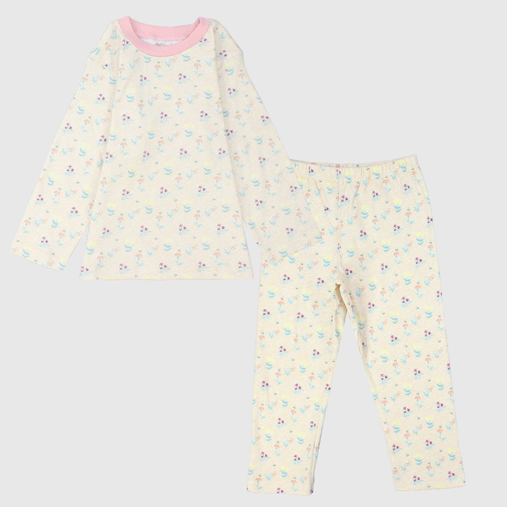 Pinkish Flowery Long-Sleeved Pajama - Ourkids - Al Sayad