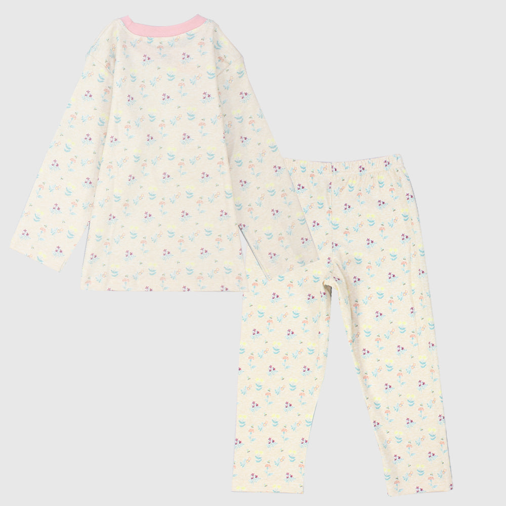 Pinkish Flowery Long-Sleeved Pajama - Ourkids - Al Sayad