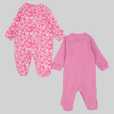 Pinkish Long-Sleeved Baby Footie (Pack Of 2) - Ourkids - Al Sayad