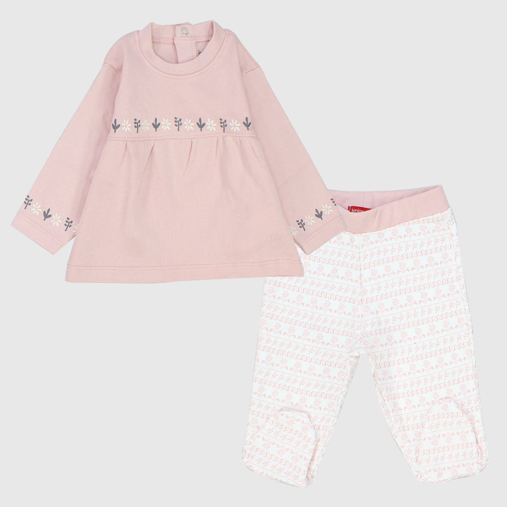 Pinkish Long-Sleeved Pajama - Ourkids - Junior