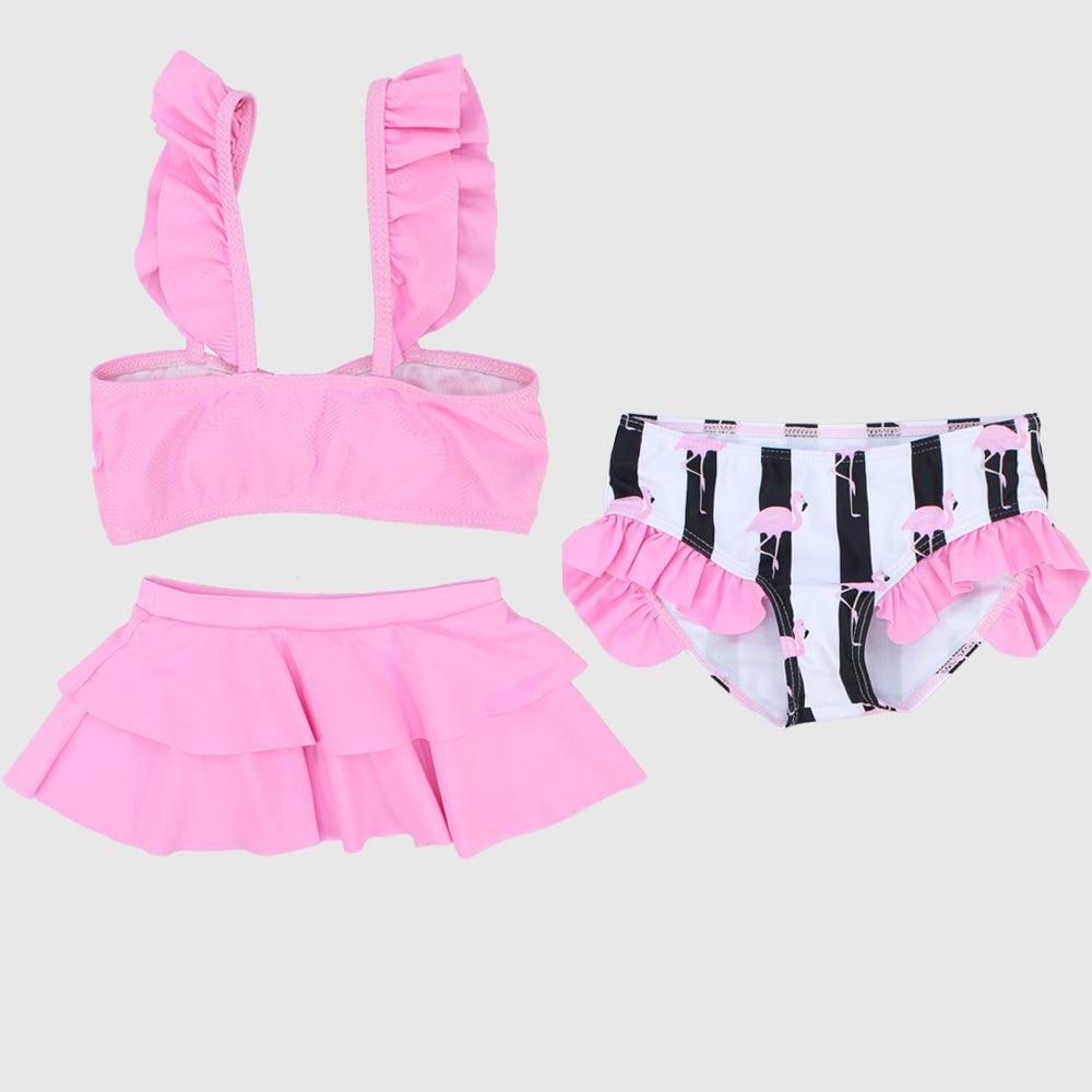 Pinkish One-Piece Swim Suit - Ourkids - LEOMIL