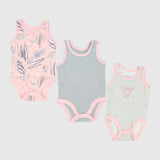 Pinkish Sleeveless Bodysuit (Pack Of 3) - Ourkids - Al Sayad