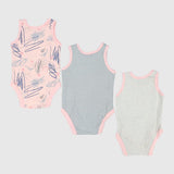 Pinkish Sleeveless Bodysuit (Pack Of 3) - Ourkids - Al Sayad