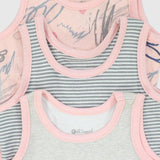 Pinkish Sleeveless Bodysuit (Pack Of 3) - Ourkids - Al Sayad