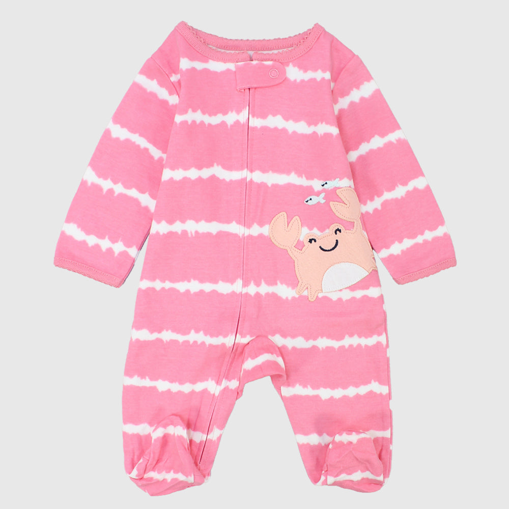 Pinky Crab Baby Footie - Ourkids - Baby Land