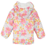 Pinky Flowery Long-Sleeved Waterproof Hooded Jacket - Ourkids - Ourkids