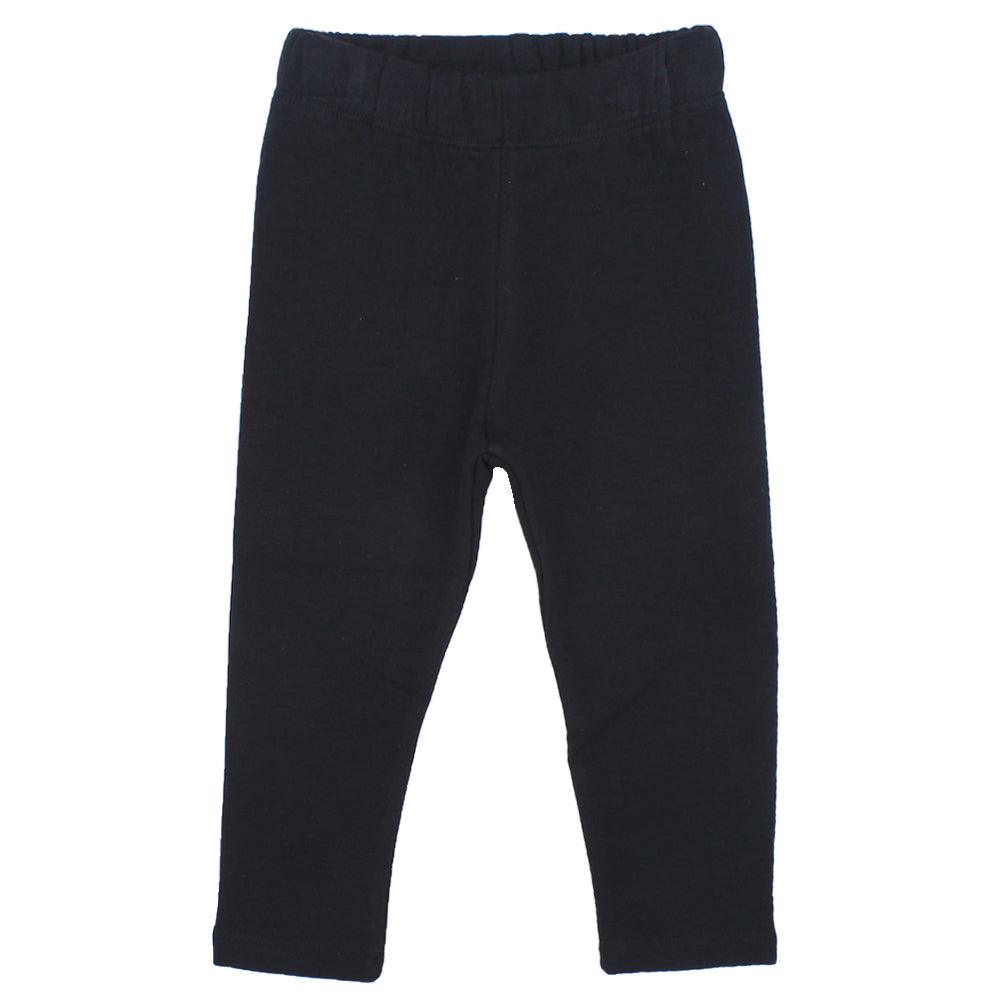 Plain Black Fleeced Leggings - Ourkids - Ourkids