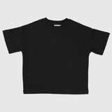 Plain Black Short-Sleeved T-Shirt - Ourkids - Ourkids