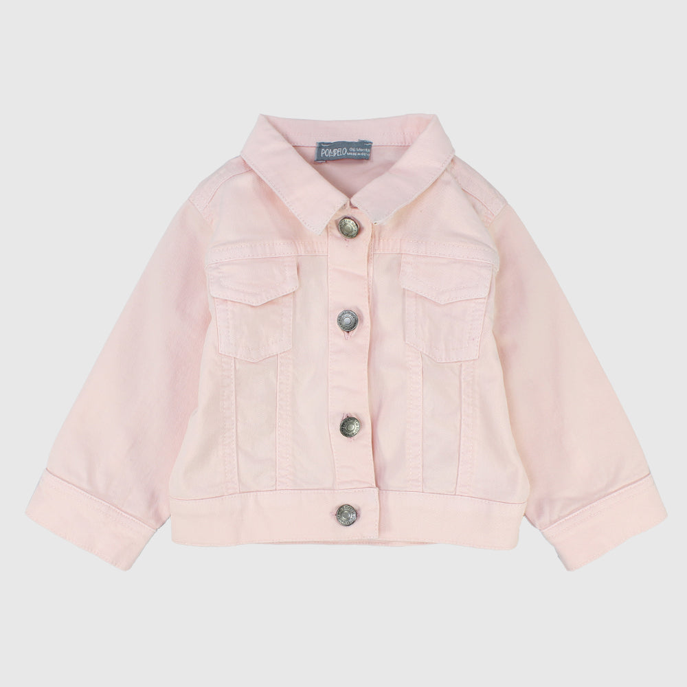 Plain Gabardine Long-Sleeved Jacket - Ourkids - Pompelo