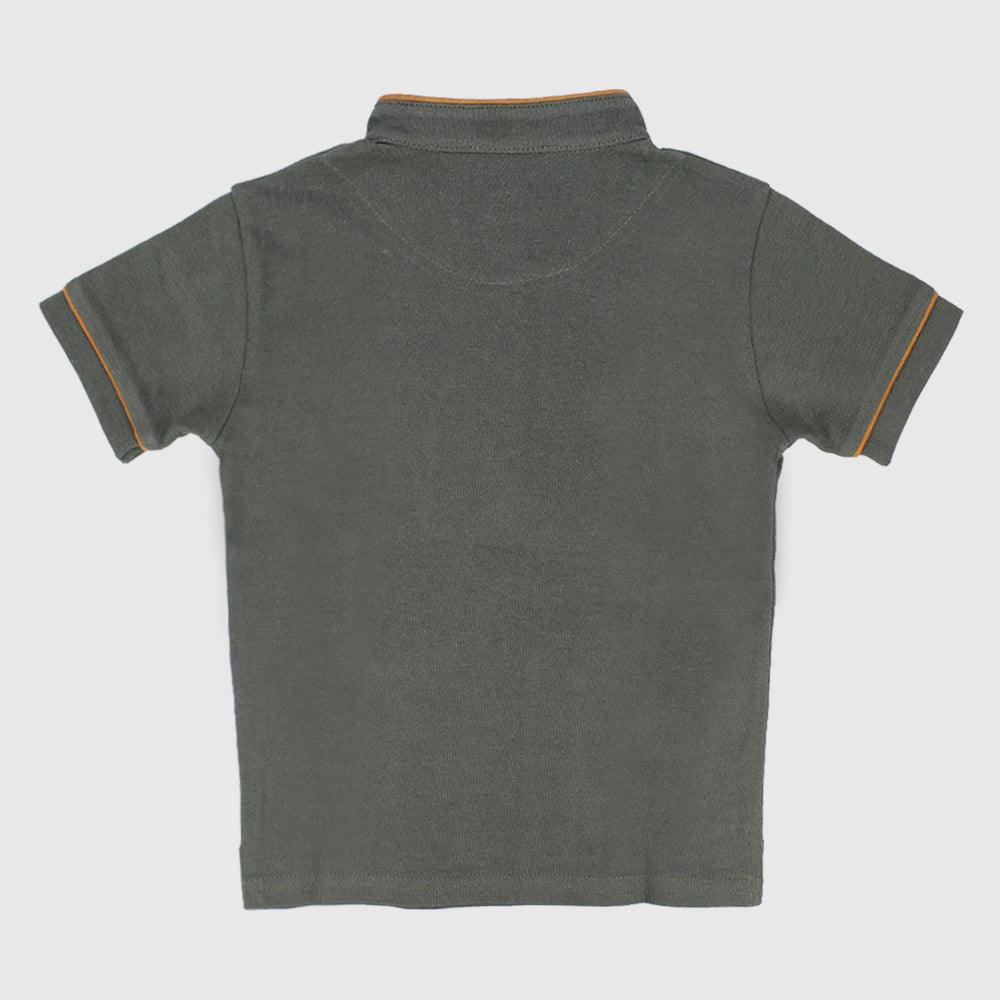 Plain Half-Collar Polo Shirt - Ourkids - Pompelo