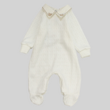 Plain Long-Sleeved Baby Footie - Ourkids - Berceau