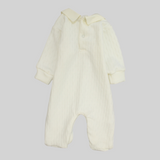 Plain Long-Sleeved Baby Footie - Ourkids - Berceau