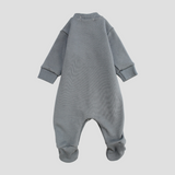 Plain Long-Sleeved Baby Footie - Ourkids - Berceau