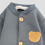 Plain Long-Sleeved Baby Footie - Ourkids - Berceau