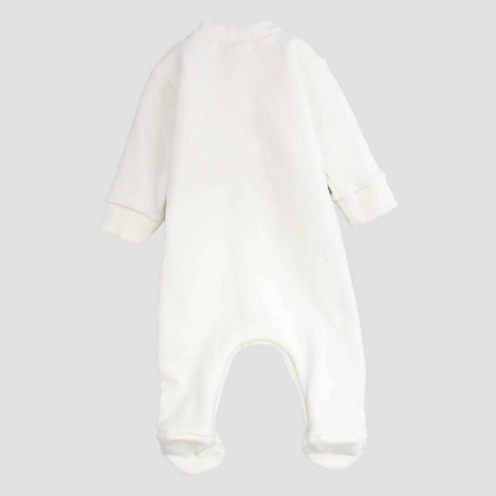 Plain Long-Sleeved Baby Footie - Ourkids - Berceau