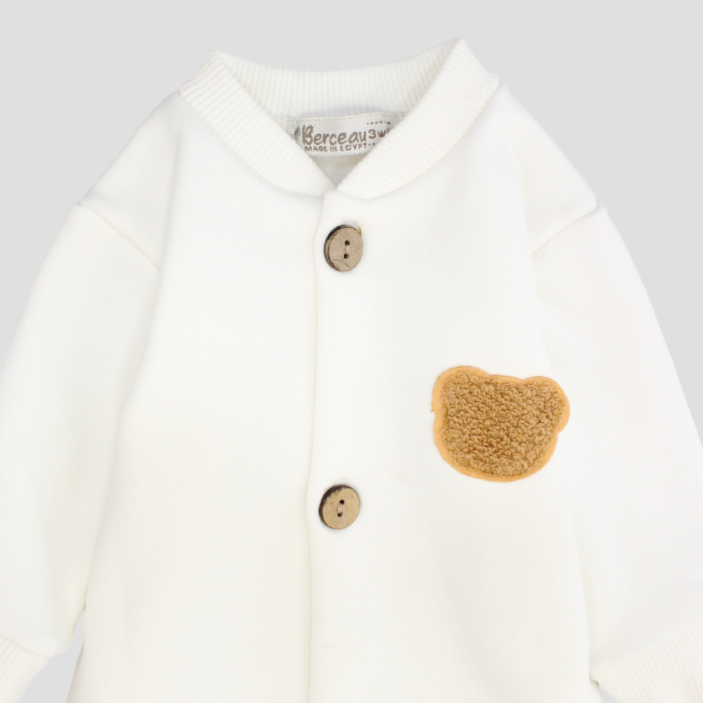 Plain Long-Sleeved Baby Footie - Ourkids - Berceau