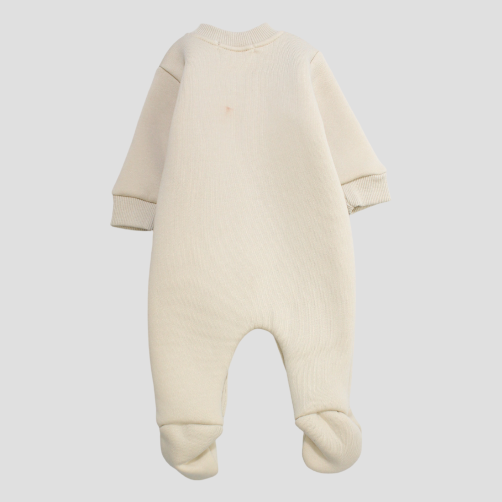 Plain Long-Sleeved Baby Footie - Ourkids - Berceau