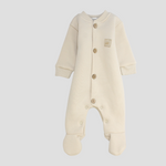 Plain Long-Sleeved Baby Footie - Ourkids - Berceau