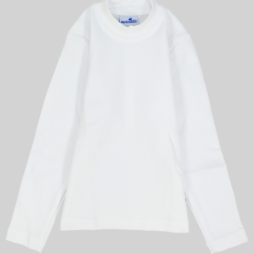 Plain Long-Sleeved Half-Collar T-Shirt - Ourkids - Morenella