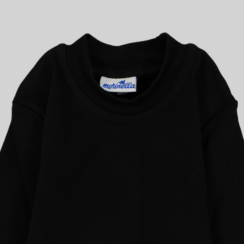 Plain Long-Sleeved Half-Collar T-Shirt - Ourkids - Morenella