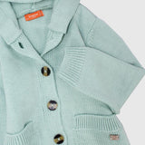 Plain Long-Sleeved Hooded Knit Jacket - Ourkids - Quokka