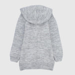 Plain Long-Sleeved Hooded Knit Jacket - Ourkids - Quokka