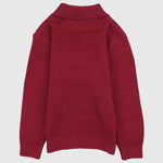 Plain Long-Sleeved Knit High-Collar Pullover - Ourkids - Faf Kids